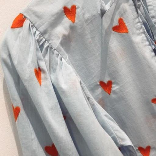 Blusa bordada corazones Compañía Fantástica. 