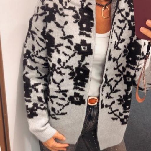 Cárdigan Jacquard Flores Nekane. [0]