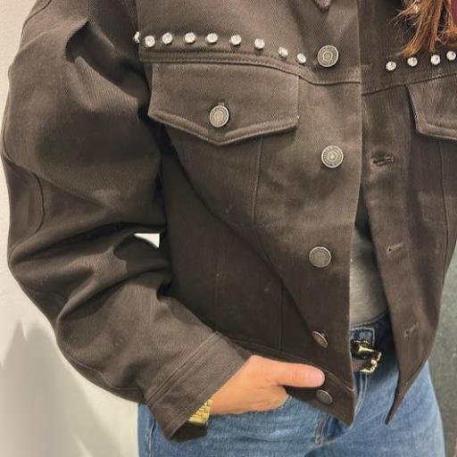 Chaqueta marrón tejana strass Wildpony.  [2]