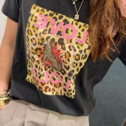 Camiseta Love Lola leopardo Lola Casademunt
