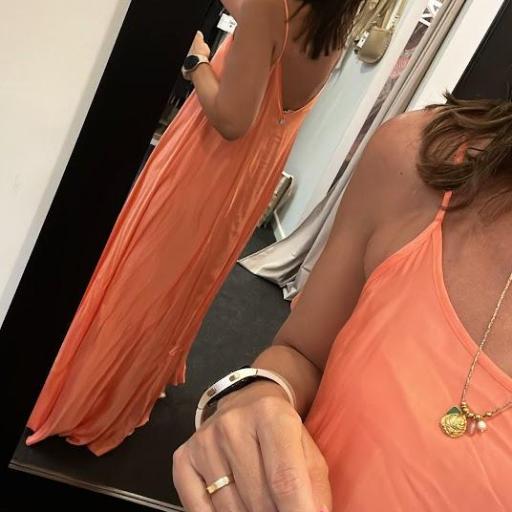 Vestido Naranja Raso Mimimua. [2]