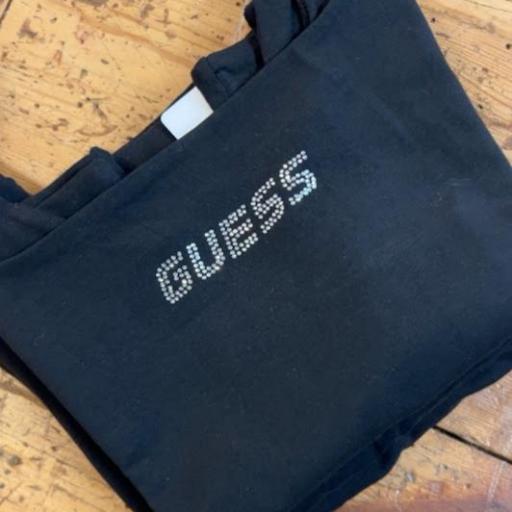 Top negro fino strass  Guess.
