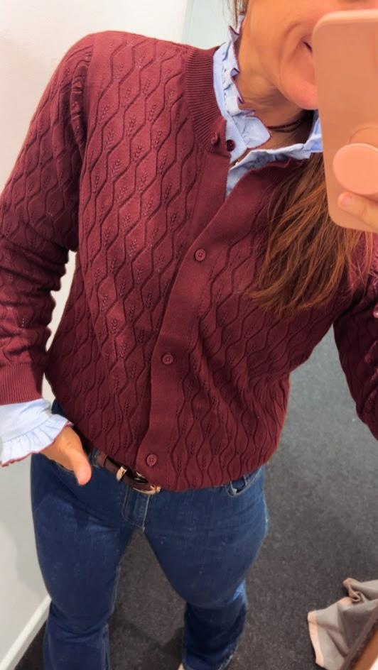 Chaqueta punto Burdeos Freequent.