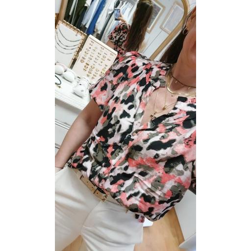 Blusa print Pink & Coral Freequent. [3]