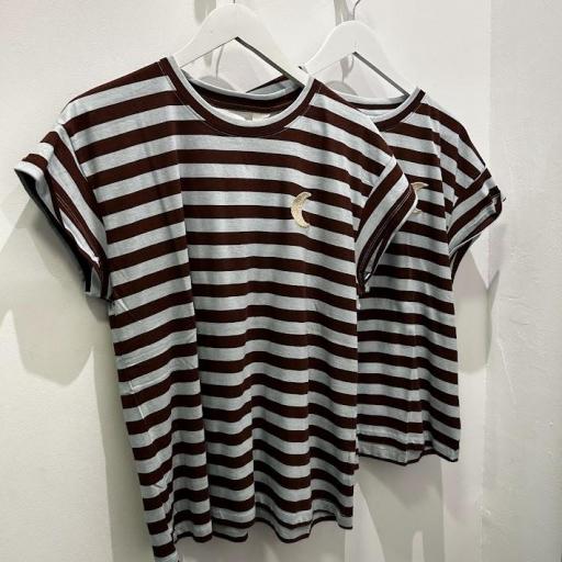 Camiseta Rayas Marrón Azul Compañia Fantastica.   [2]