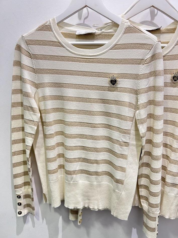 Jersey rayas lurex Lola Casademunt.