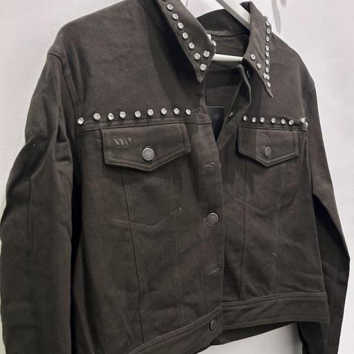 Chaqueta marrón tejana strass Wildpony.  [0]