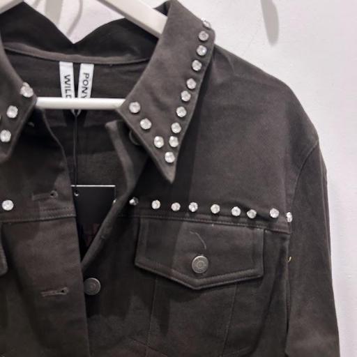 Chaqueta marrón tejana strass Wildpony.  [3]