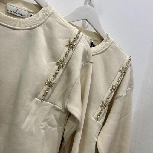 Sudadera Beige Pedrería  Lola casademunt. [3]