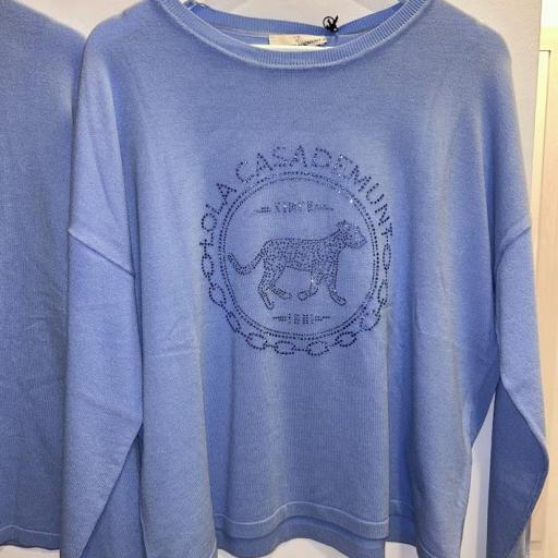 Jersey rosco strass azul Lola Casademunt.  [1]
