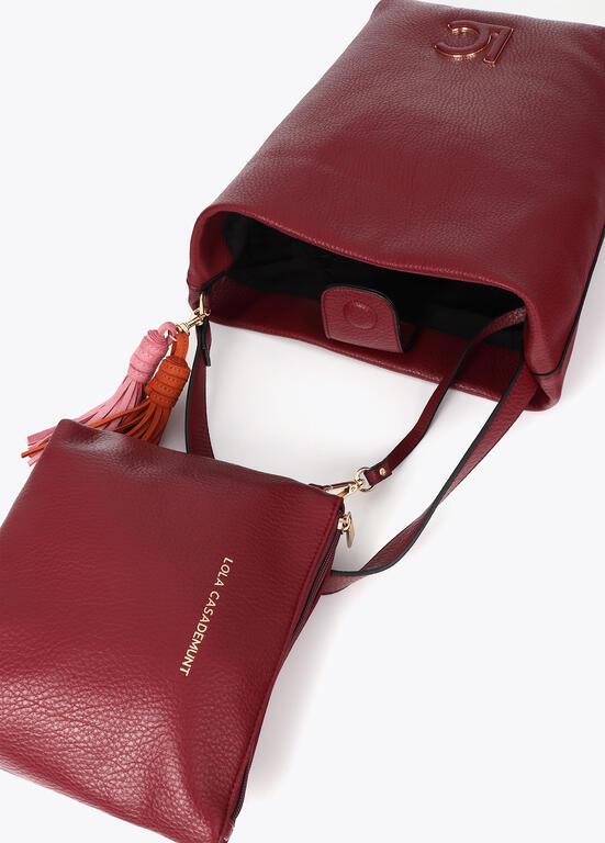Bolso Burdeos Pompones Lola Casademunt.