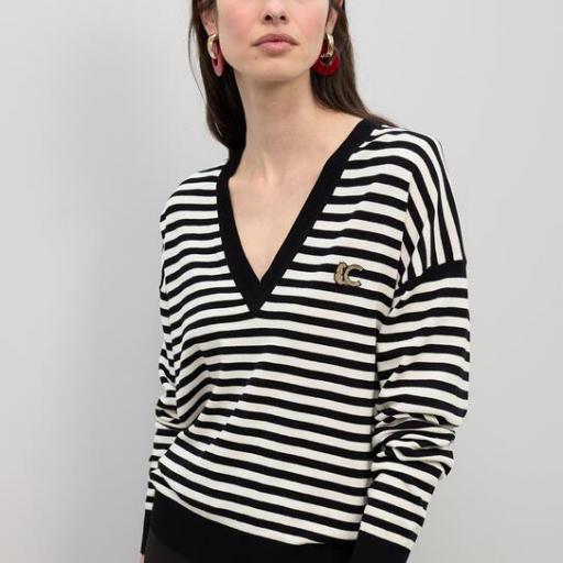 Jersey bicolor rayas Lola Casademunt. 