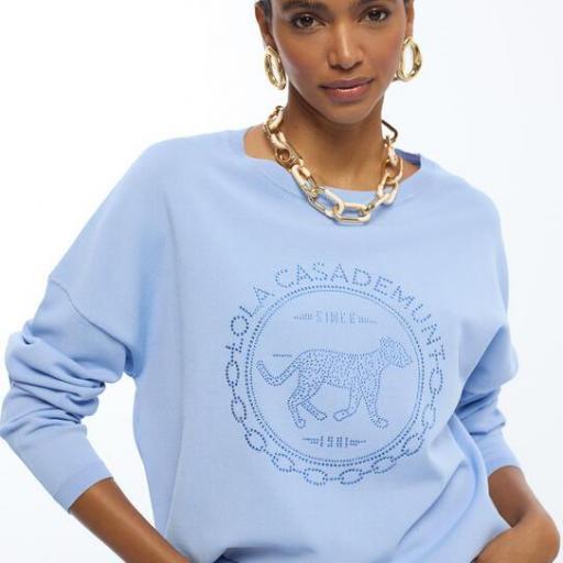 Jersey rosco strass azul Lola Casademunt. 