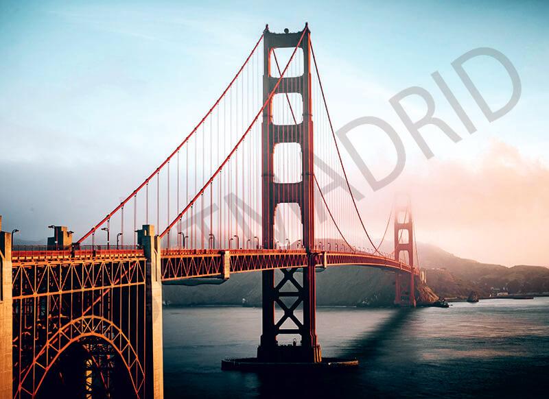 Cuadro en lienzo tamaño grande XXL bahía de San Francisco Puente Golden Gate Bridge