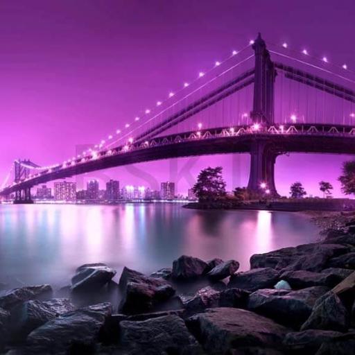 Cuadro en lienzo Tamaño XXL, decorativo, puente Brooklyn NY
