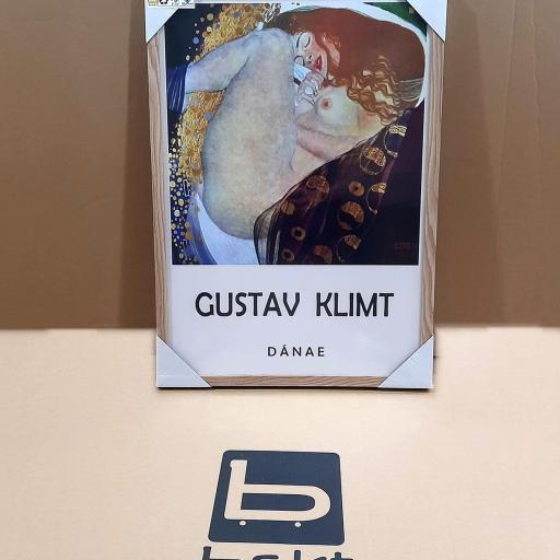 cuadro con lamina Danae Klimt marco madera 