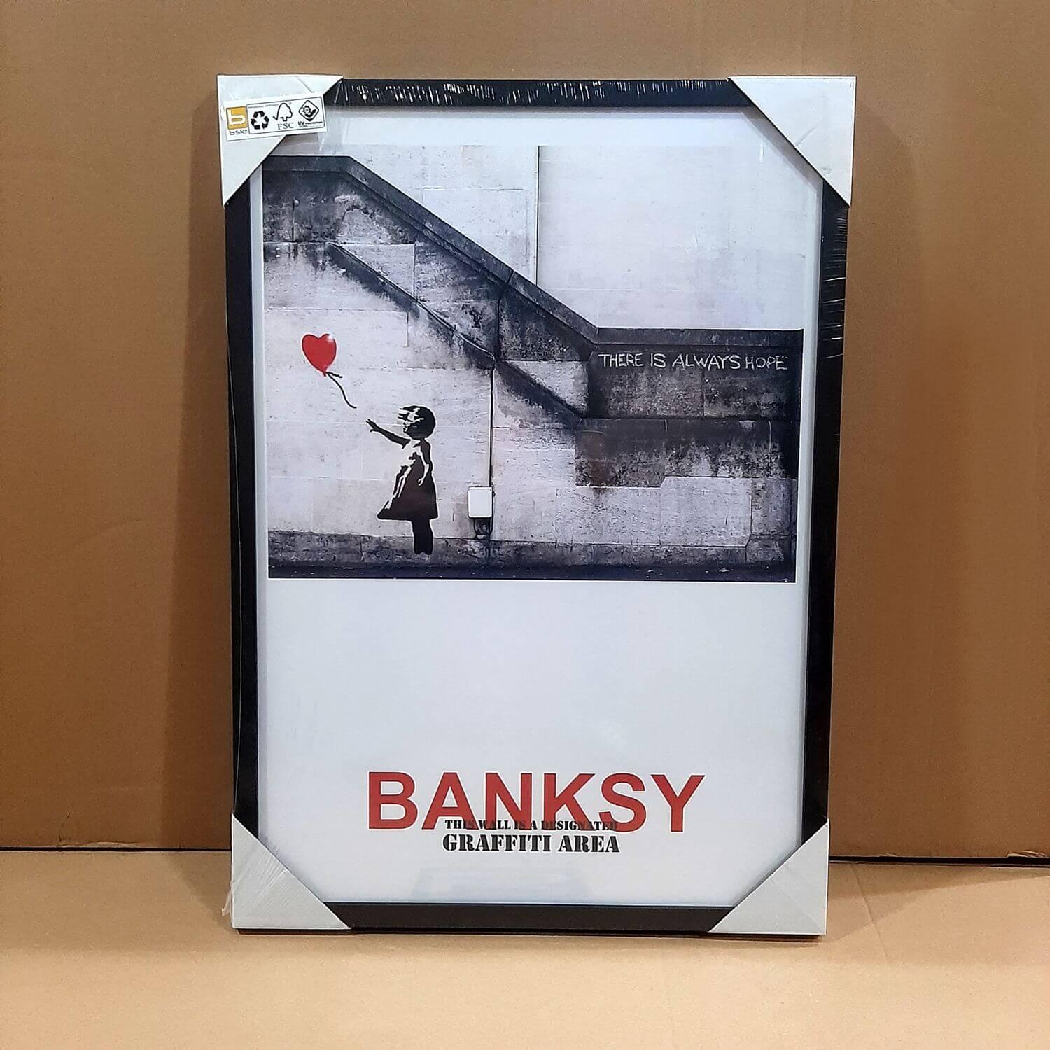 Cuadro enmarcado Banksy niña con globo