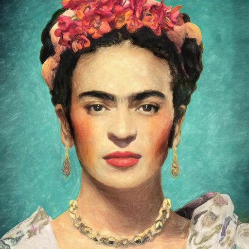 Cuadro en lienzo Frida Kahlo, autorretrato [0]