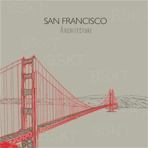 Cuadro en lienzo cuadrado arquitecture San Francisco