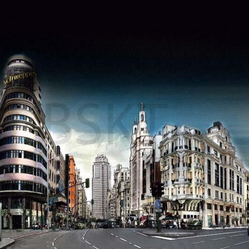 Cuadro en lienzo Gran Via Madrid callao edificio Carrión cielo