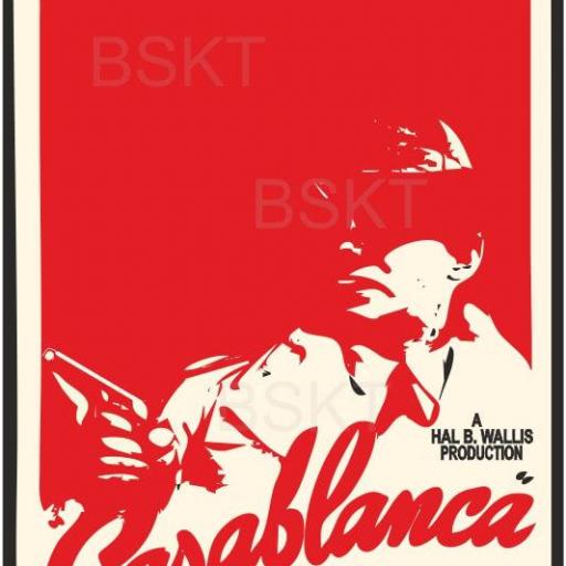 Cuadro en lienzo póster pop art película clásica Casablanca para decorar salón [0]