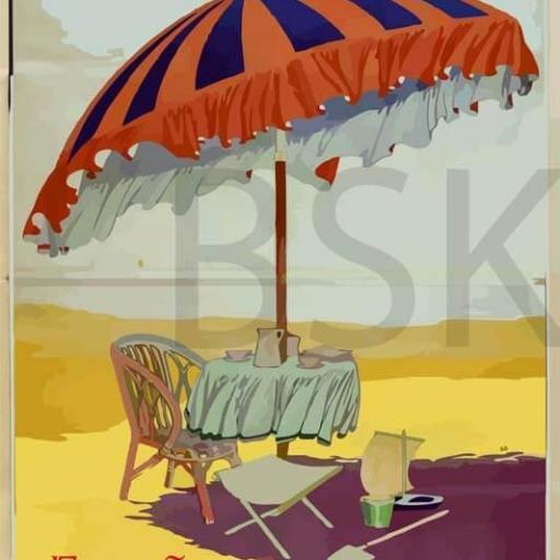 Cuadro en lienzo cartel anunciador turismo playas de andalucia
