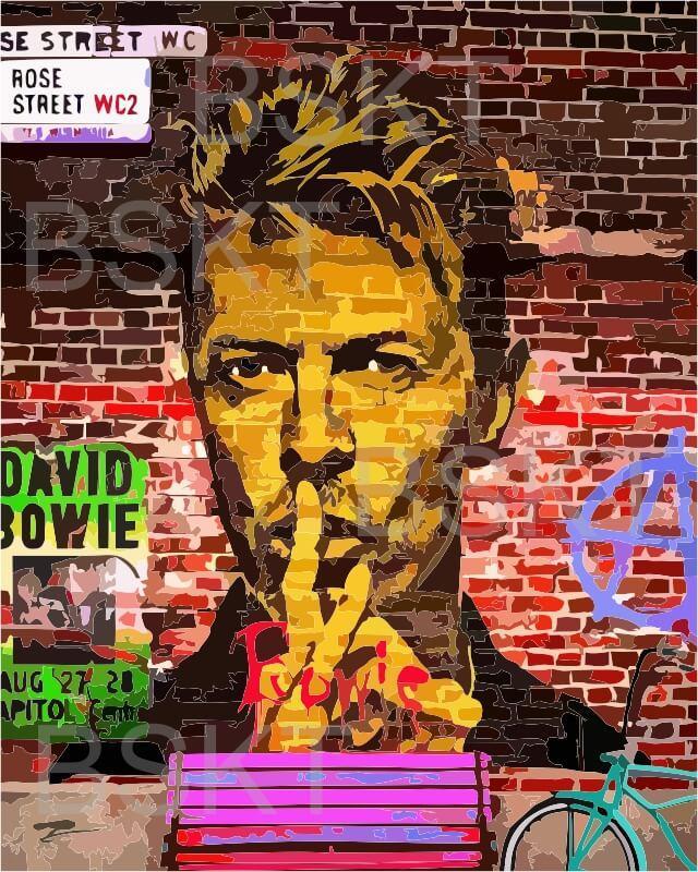 Cuadro en lienzo David Bowie graffiti