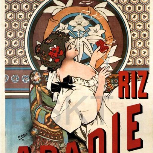 Cuadro en lienzo cartel anunciador vintage Abadie
