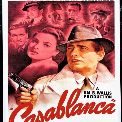 Cuadro en lienzo cuadrado cartel póster película cine Casablanca