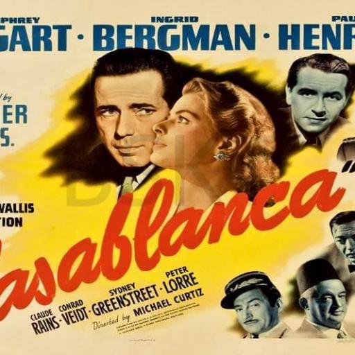 Cuadro en lienzo original clásico película Casablanca cine