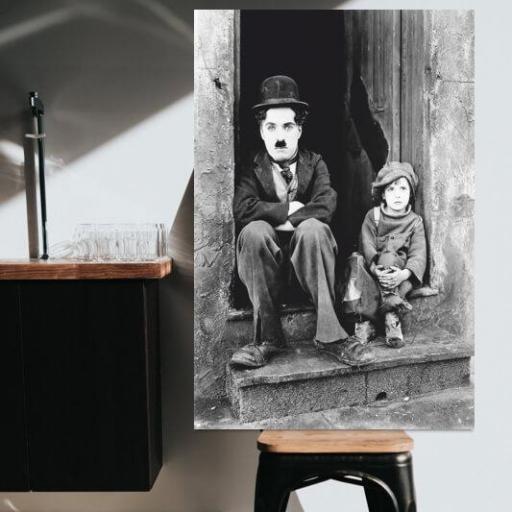 Cuadros en lienzo película clásica Charles Chaplin Charlot boy [1]