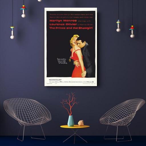 Cuadro en lienzo el príncipe y la corista Marilyn Monroe póster película [1]