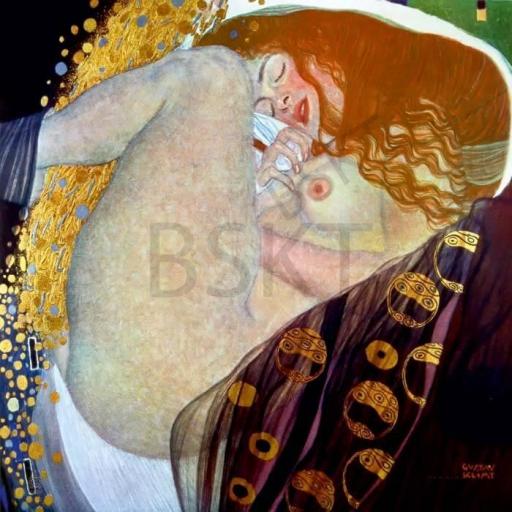 Cuadro en lienzo cuadrado Danae Gustav Klimt