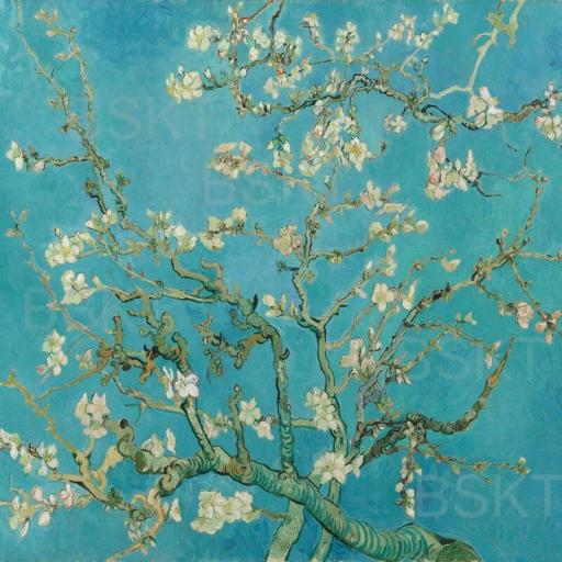 Cuadro en lienzo cuadrado Van Gogh almendro en flor