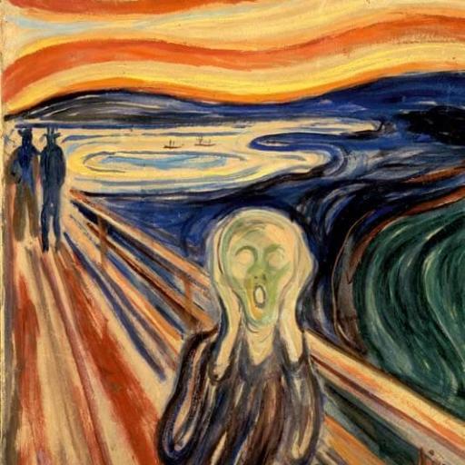 Cuadro en lienzo expresionismo, El grito de Munch