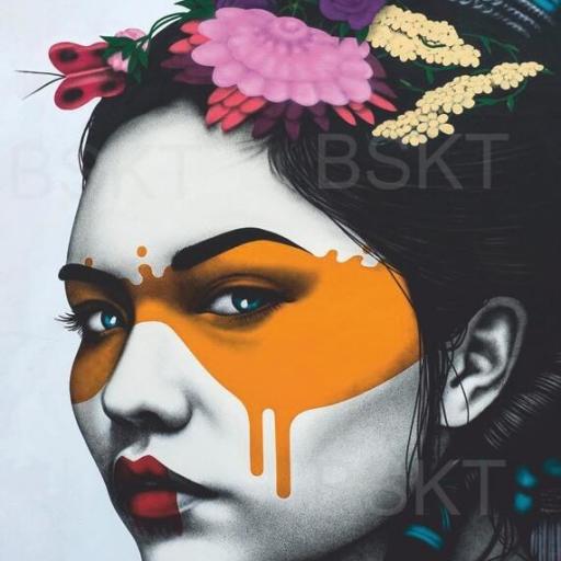 Cuadro en lienzo geisha graffitero Fin Dac 