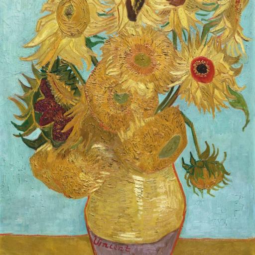 Cuadro en lienzo Vincent Van Gogh, Los Girasoles. [0]