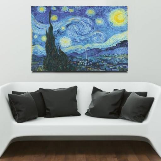 Cuadro en lienzo Vincent Van Gogh noche estrellada alta resolución impresionismo [1]