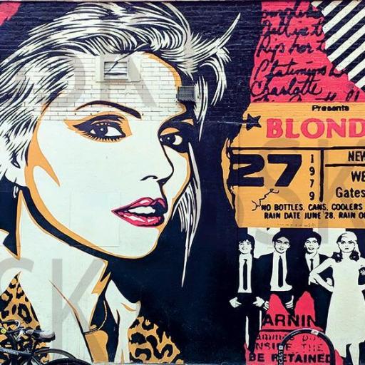 ​Cuadro impreso sobre lienzo y montado sobre bastidor Blondie Debbie Harry Graffiti [0]