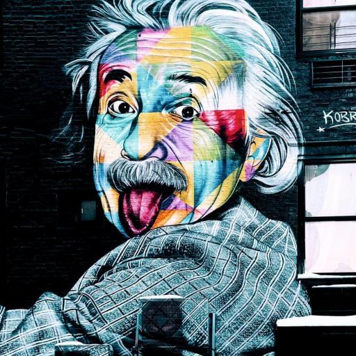 Cuadro en lienzo graffiti Einstein, Arte Urbano [0]
