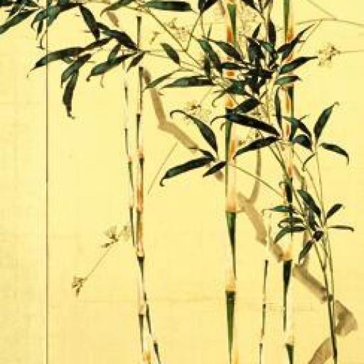 Cuadro en lienzo para decorar grabado japonés botánico [0]