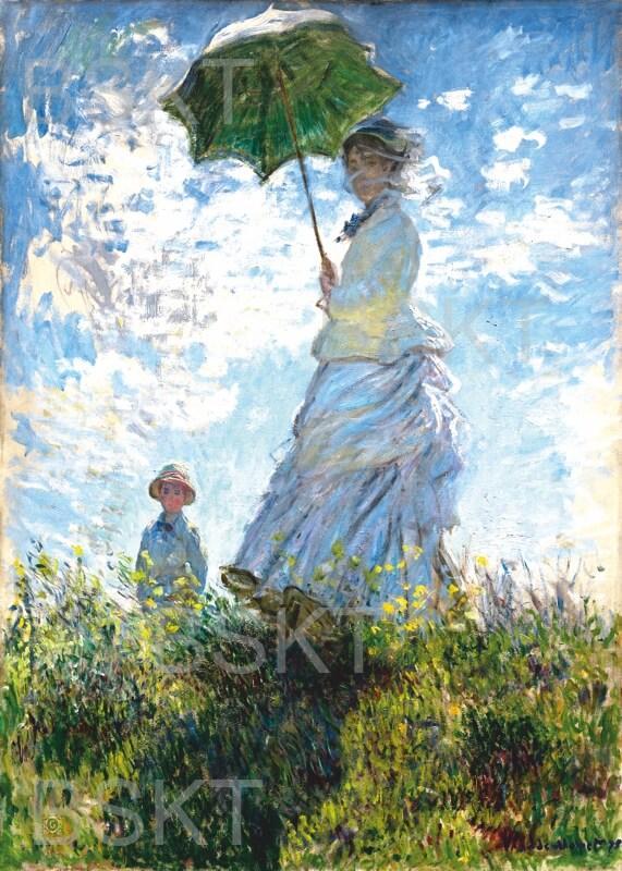Cuadro en lienzo mujer con sombrilla Claude Monet