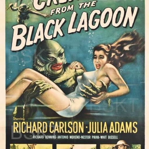 Cuadro en lienzo película clásica Black lagoon [0]