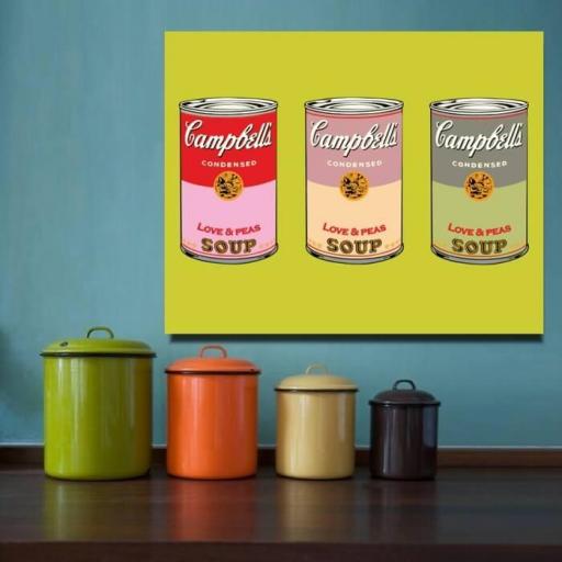 Cuadro en lienzo para cocina estilo Warhol pop art [1]