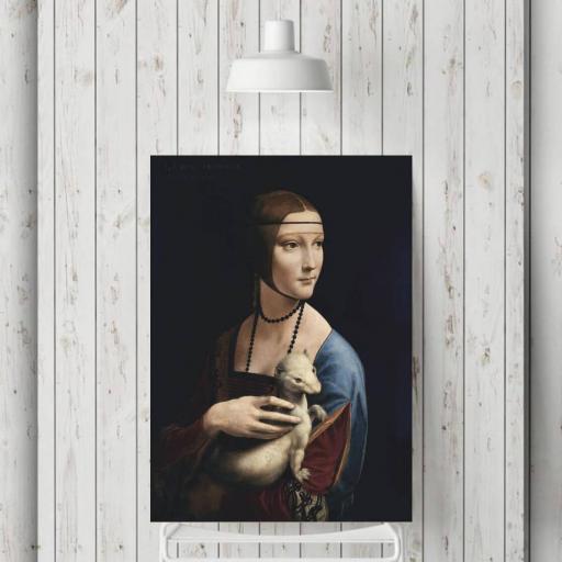 Cuadro en lienzo, Leonardo da Vinci, La Dama del armiño. [1]