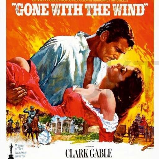 Cuadro en lienzo película clásica "lo que el viento se llevó" Gone with the wind