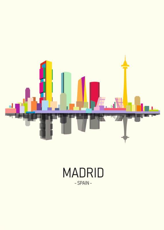 Cuadro en lienzo montado sobre bastidor Madrid España 