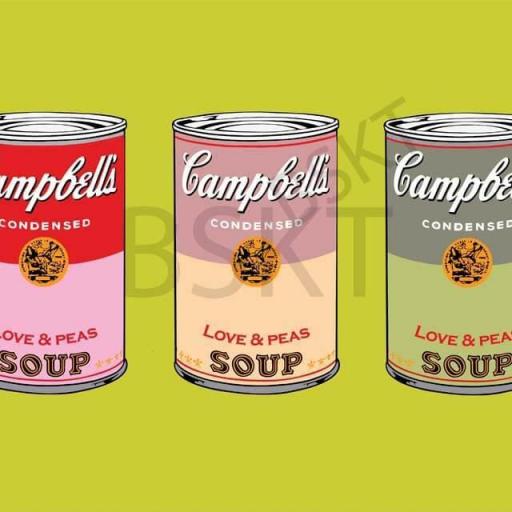 Cuadro en lienzo para cocina estilo Warhol pop art