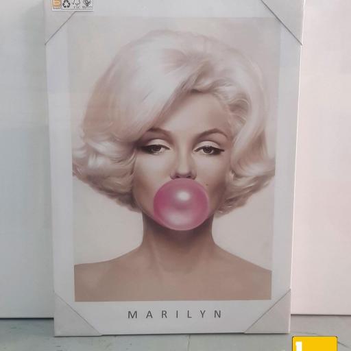Cuadro Marilyn Monroe mascando chicle. Lienzo montado sobre bastidor. [3]