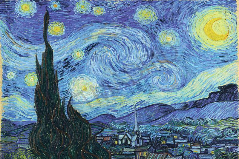 Cuadro en lienzo Vincent Van Gogh noche estrellada alta resolución impresionismo